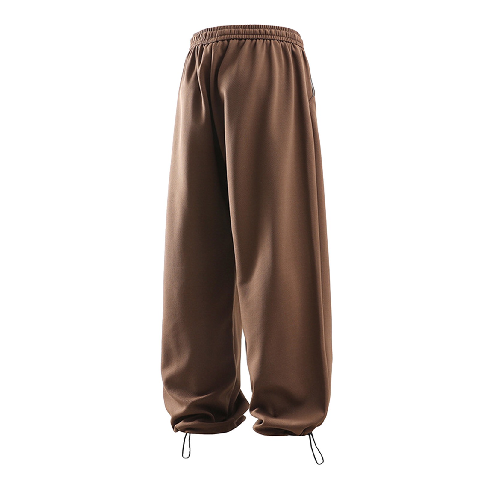 thumbnail image 5 of Pantalones cargo de senderismo para hombre: corte holgado, cintura con cordón, cinturilla elástica; pantalones deportivos informales con bolsillos utilitarios., 5 of 5